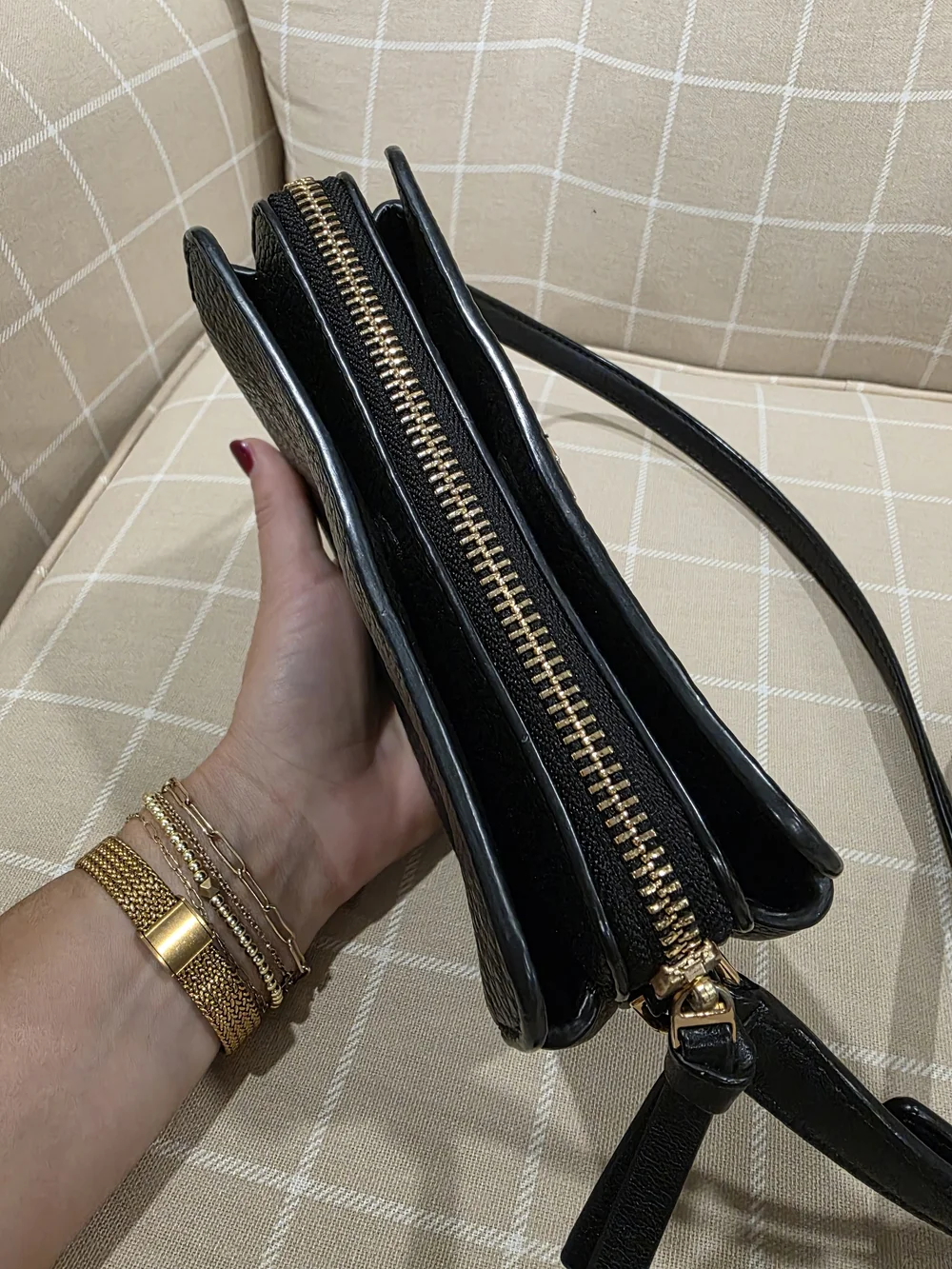 Tory Burch Black Pebbled Leather Crossbody Bag - Used Once